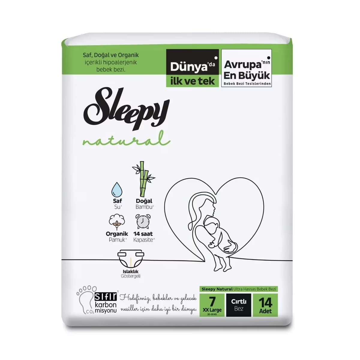 Sleepy Bebek Bezi Jumbo 7 Beden XXL 14'lü