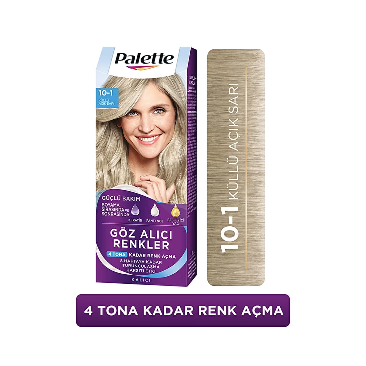 Palette Göz Alıcı Renkler Saç Boyası 10-1 Küllü Açık Sarı - Gratis