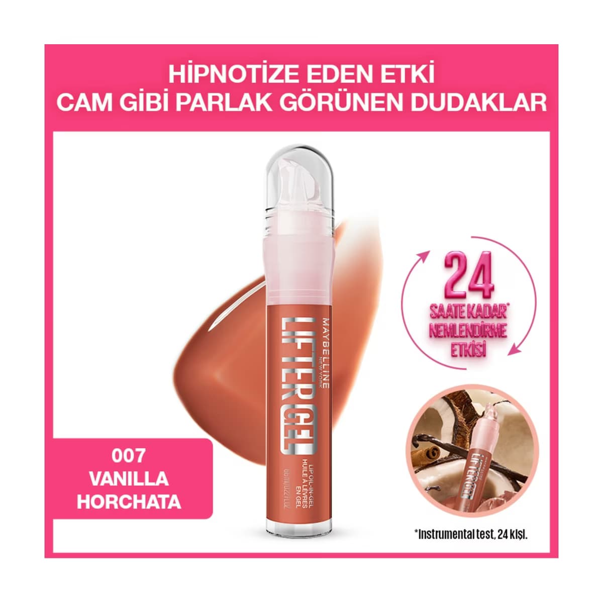 Maybelline New York Lifter Gel Ekstra Parlak ve Nemlendirici Dudak Parlatıcısı 007 Vanilla Horchata