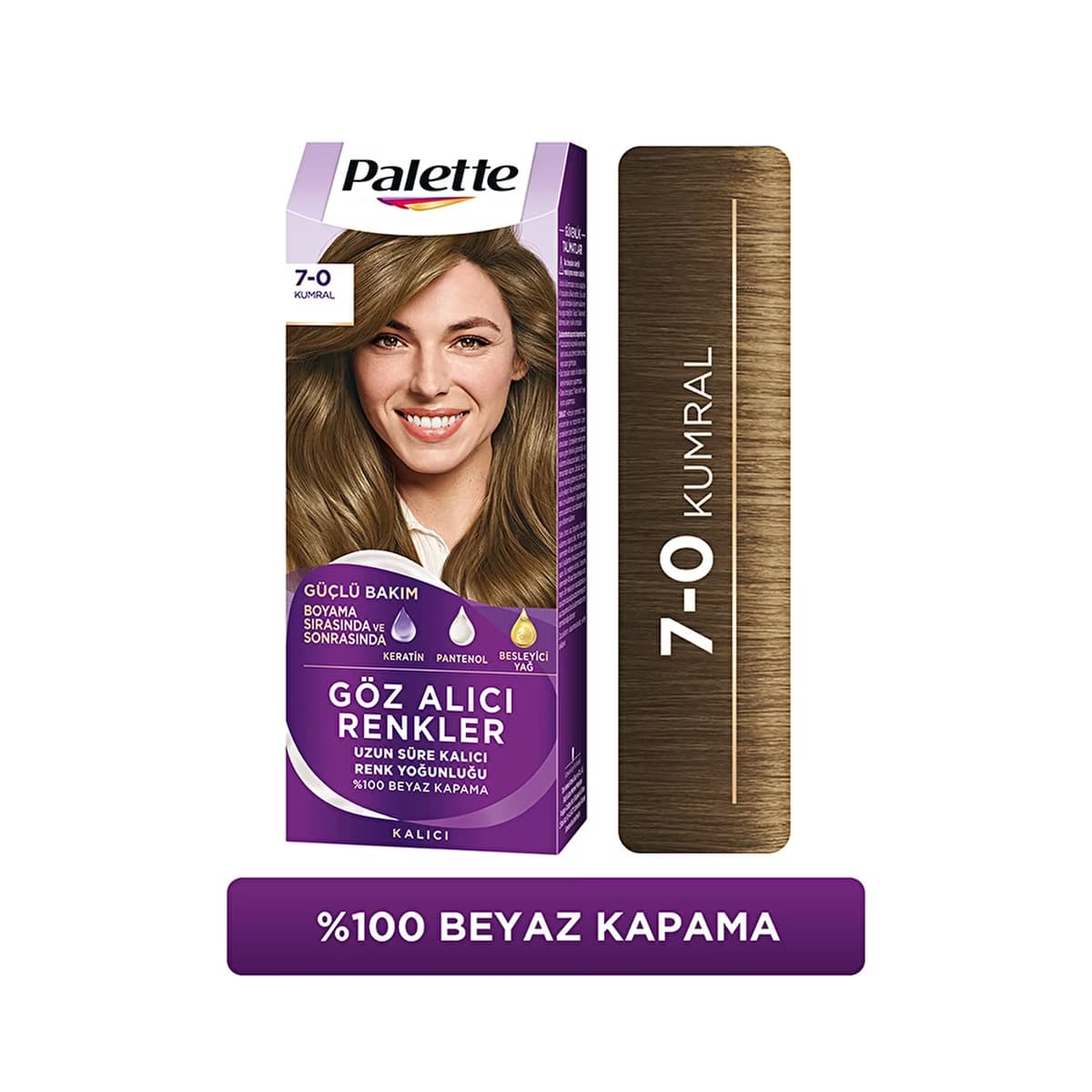 Palette Göz Alıcı Renkler Saç Boyası 7-0 Kumral - Gratis