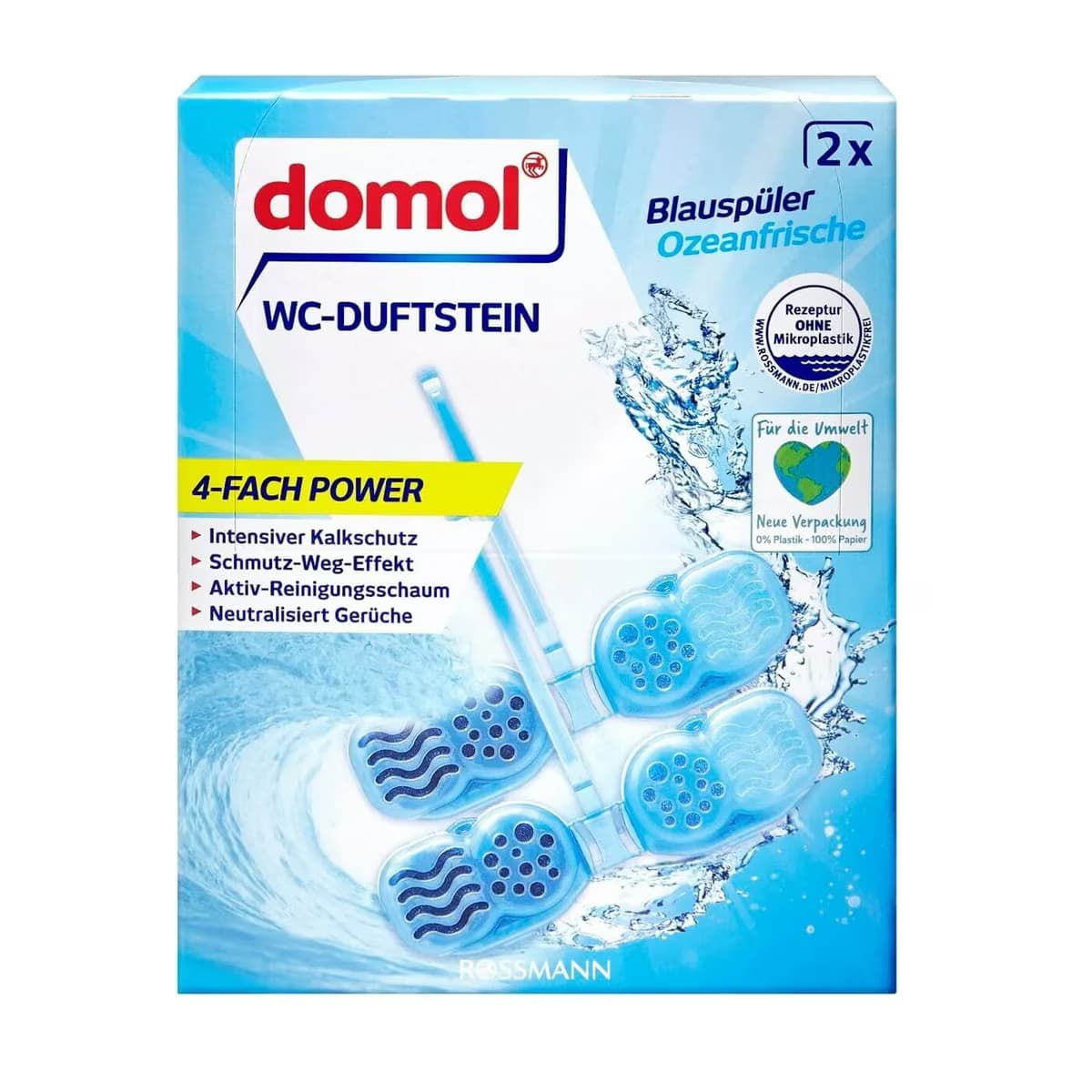 Domol WC Kokusu Klozet Blok Mavi Okyanus Ferahlığı 96 gr