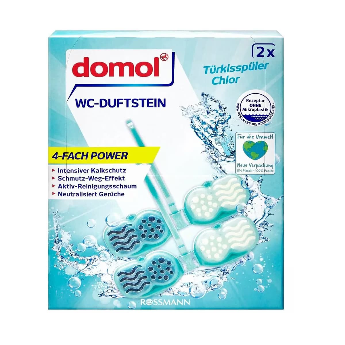 Domol WC Kokusu Klozet Blok Turkuaz 96 gr