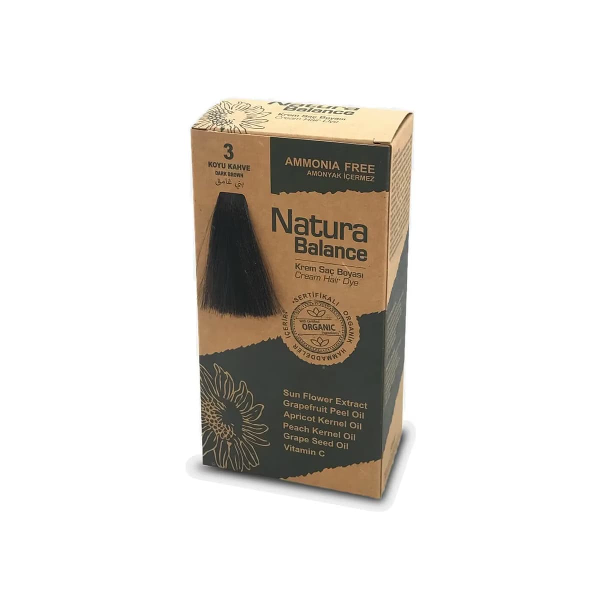 Natura Balance Krem Saç Boyası Koyu Kahve 3 1 adet