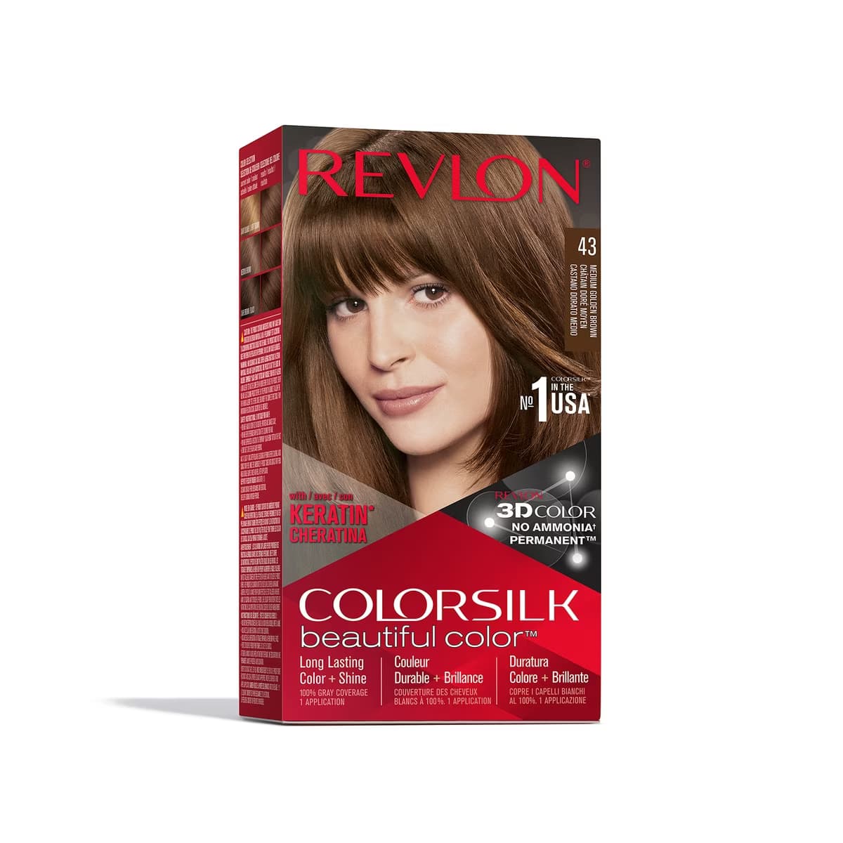 Revlon ColorSilk Beautiful Color Saç Boyası 43 Orta Altın Kahve
