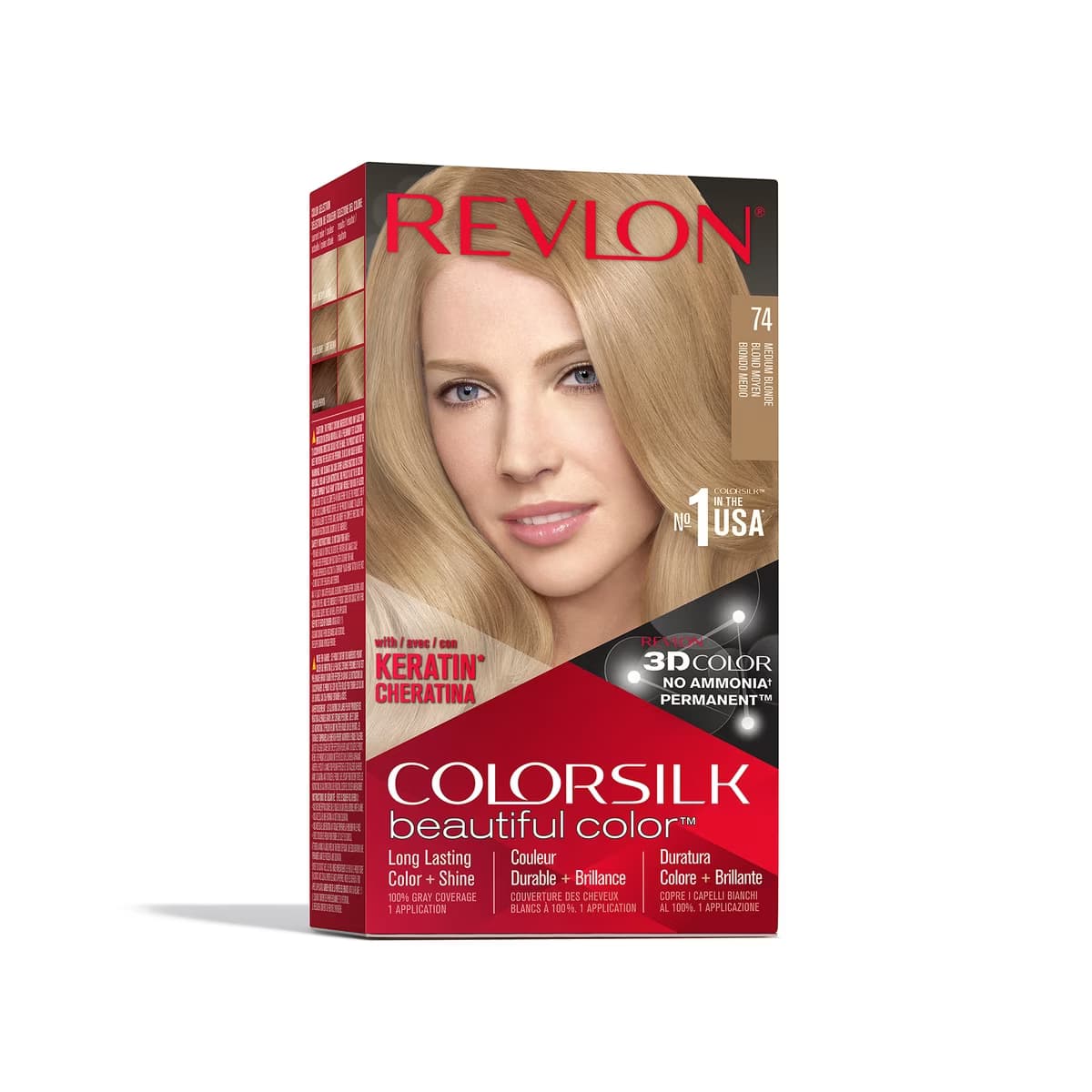Revlon ColorSilk Beautiful Color Saç Boyası 74 Doğal Orta Sarı