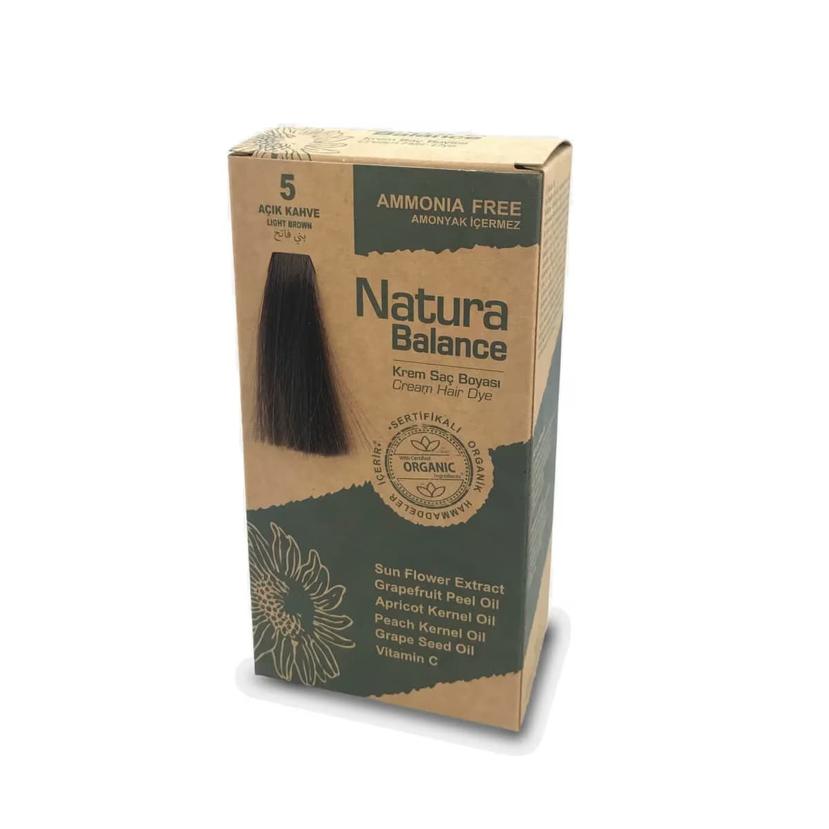 Natura Balance Krem Saç Boyası Açık Kahve 5 1 adet