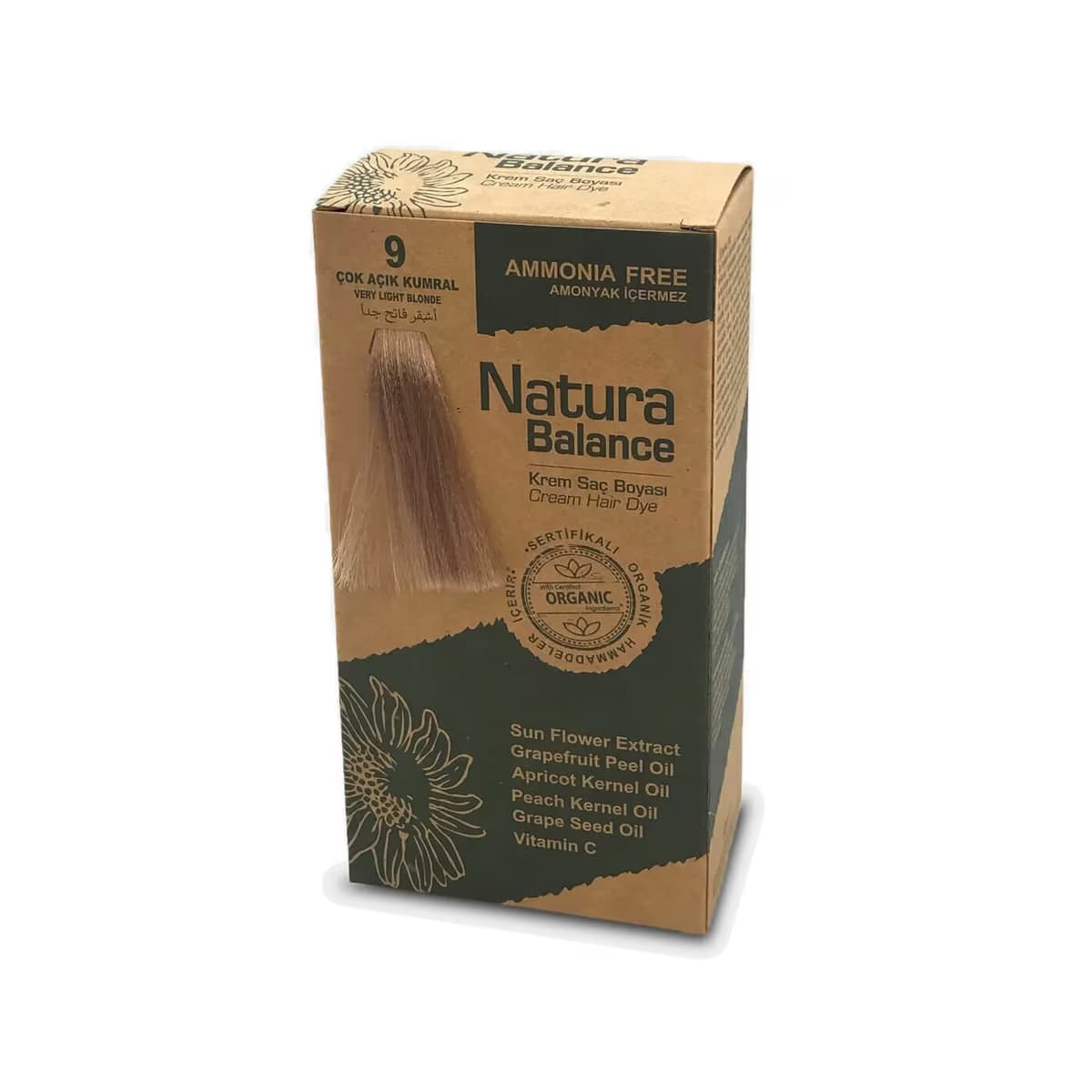 Natura Balance Krem Saç Boyası Çok Açık Kumral 9 1 adet