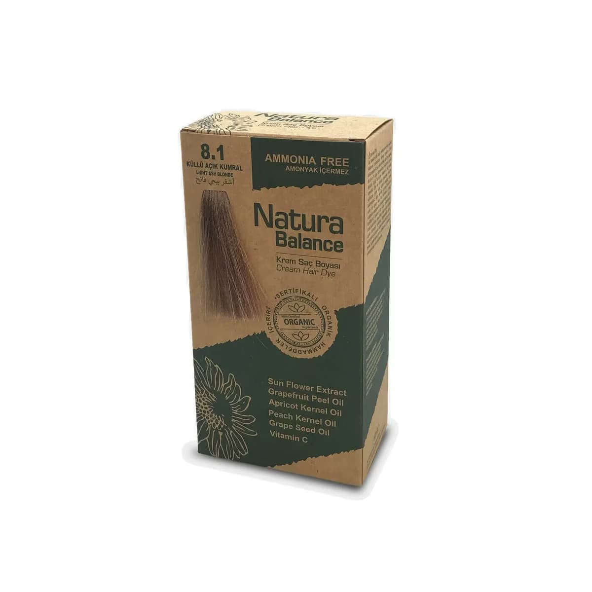 Natura Balance Krem Saç Boyası Küllü Açık Kumral 8.1 1 adet