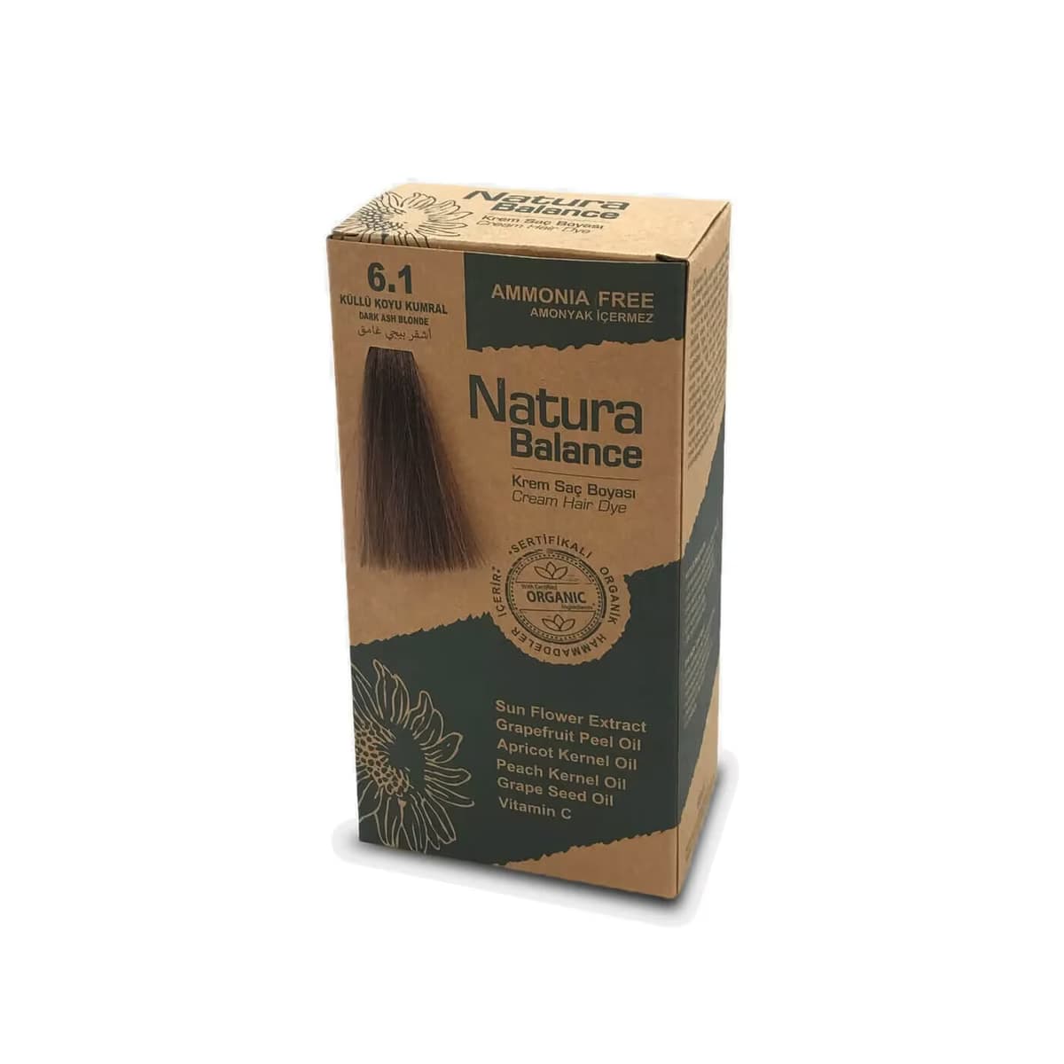 Natura Balance Krem Saç Boyası Küllü Koyu Kumral 6.1 1 adet