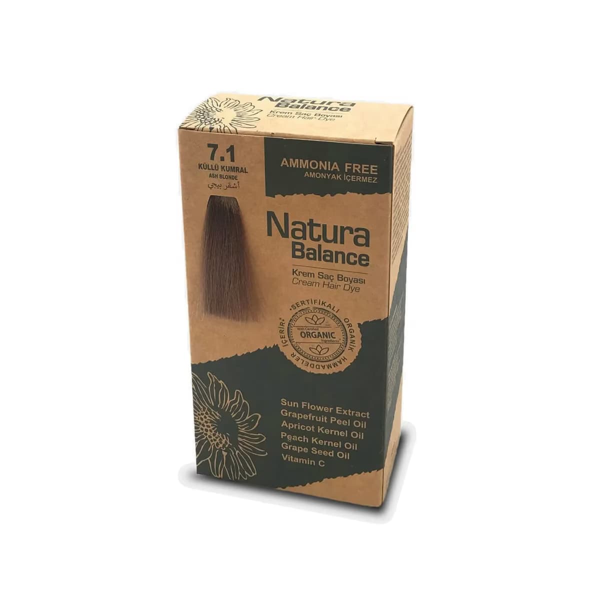 Natura Balance Krem Saç Boyası Küllü Kumral 7.1 1 adet