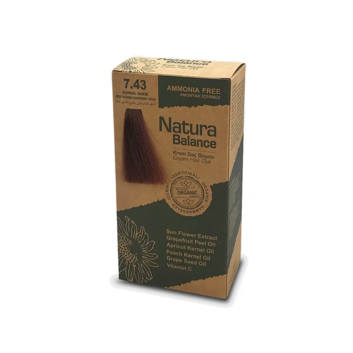 Natura Balance Krem Saç Boyası Kumral Bakır 7.43 1 adet
