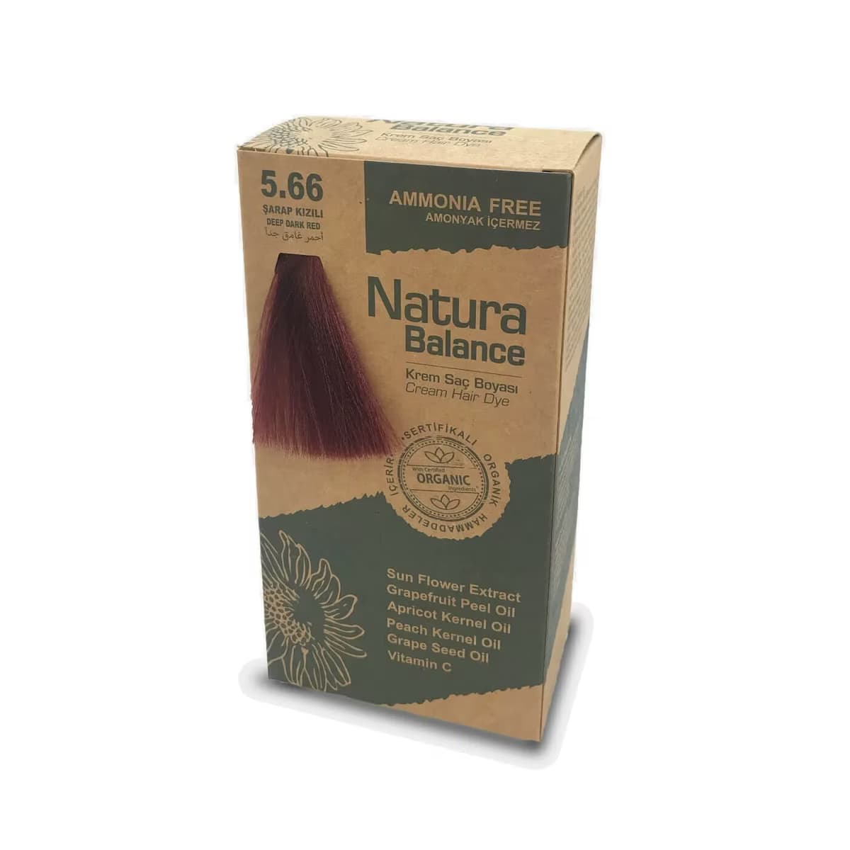 Natura Balance Krem Saç Boyası Şarap Kızılı 5.66 1 adet