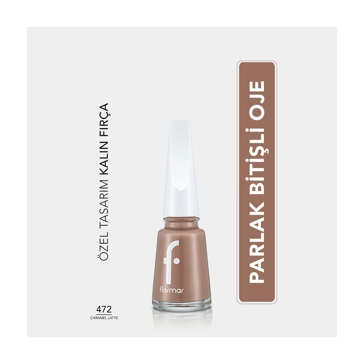Flormar Nail Enamel Yoğun Pigmentli Oje 472 Caramel Latte - Gratis
