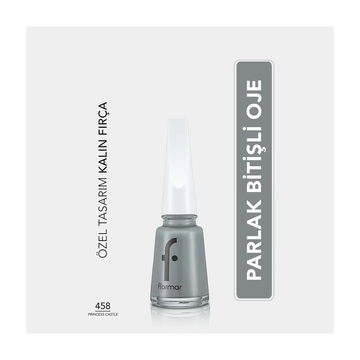 Flormar Nail Enamel Yoğun Pigmentli Oje 458 Princess Castle - Gratis
