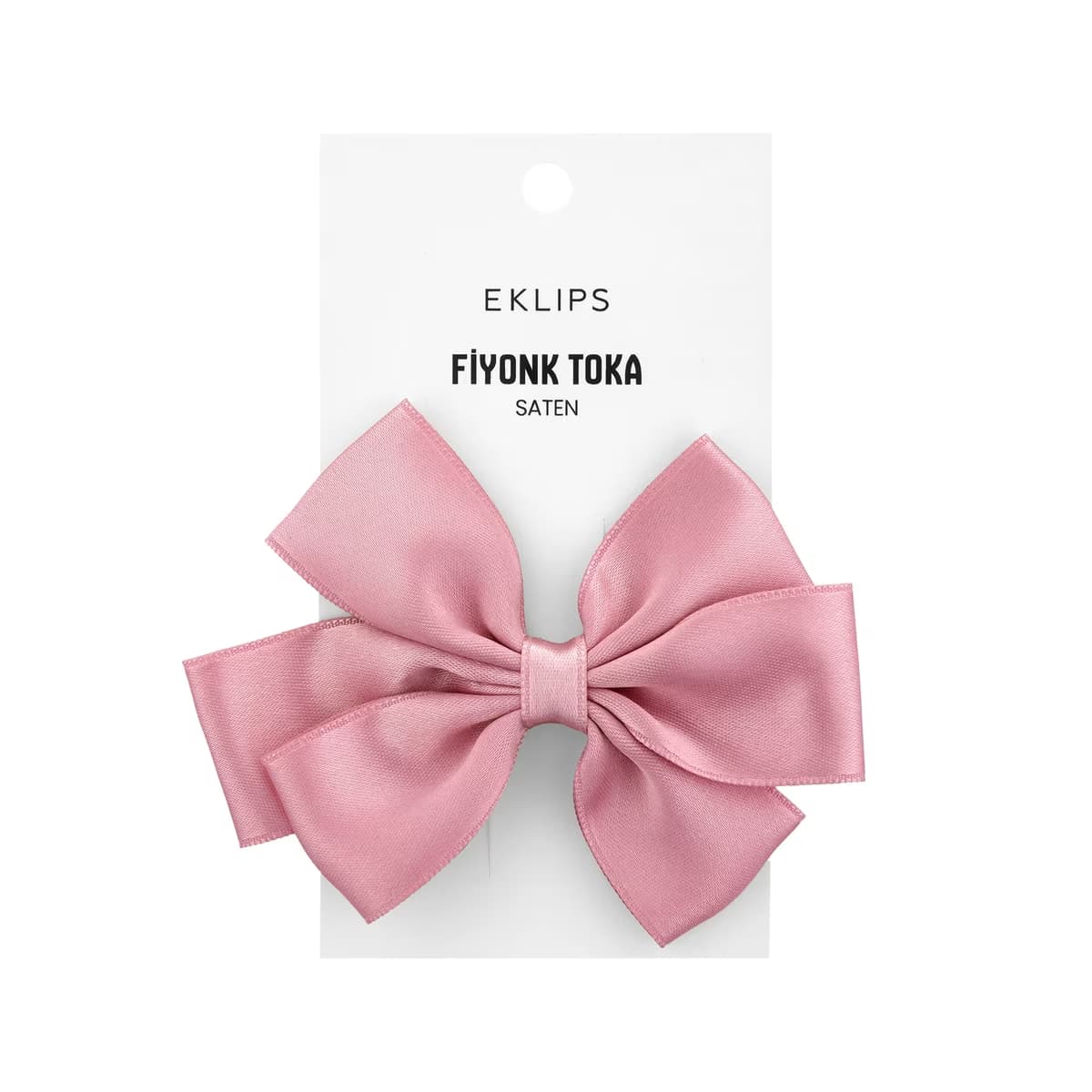 Eklips Saten Fiyonk Kurdele Toka Toz Pembe