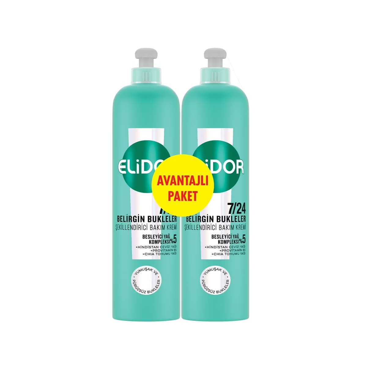 Elidor Belirgin Bukleler 7/24 Şekillendirici Saç Bakım Kremi 240 ml x 2