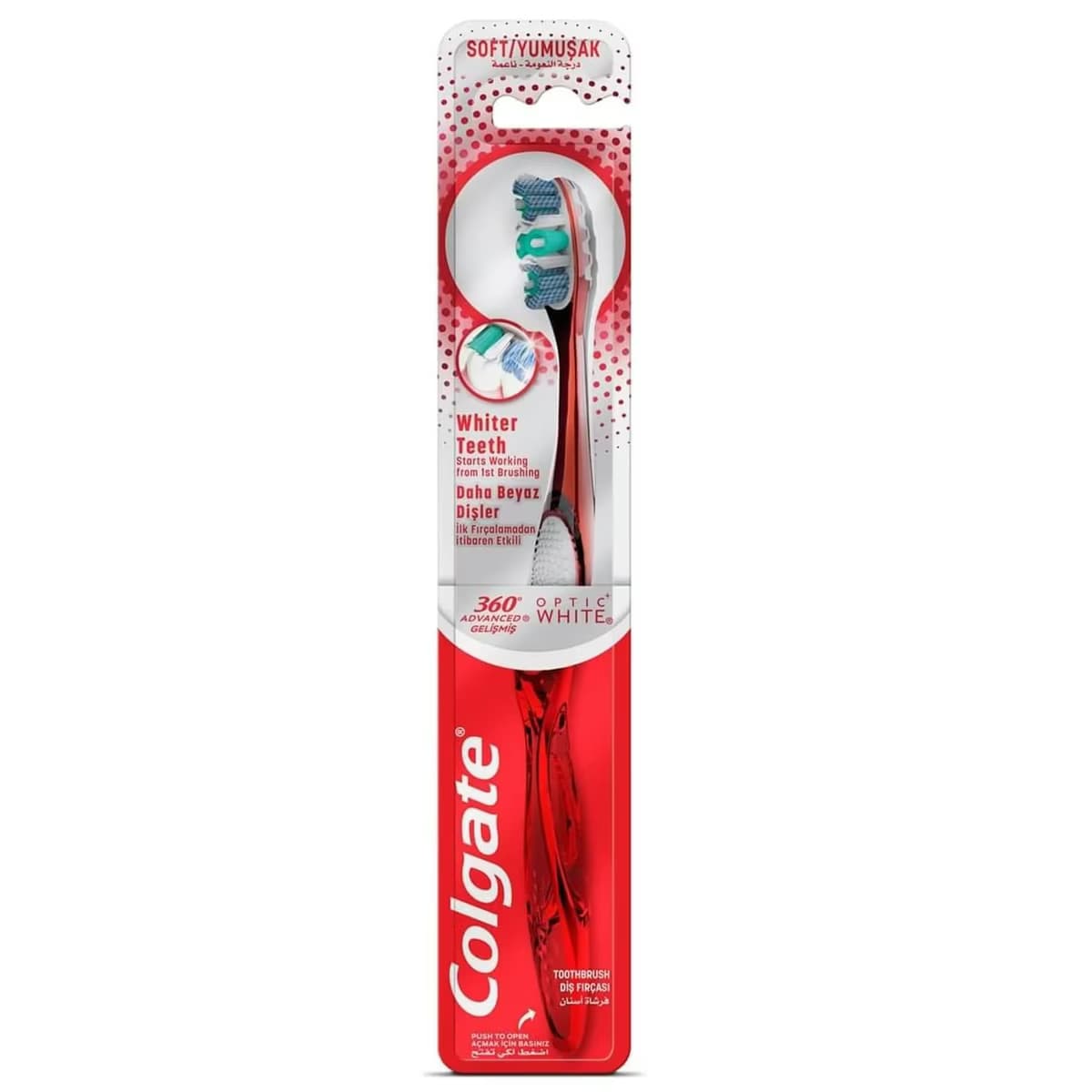 Colgate Diş Fırçası 360 Gelişmiş Optik Beyaz Yumuşak Beyazlatıcı 1 adet