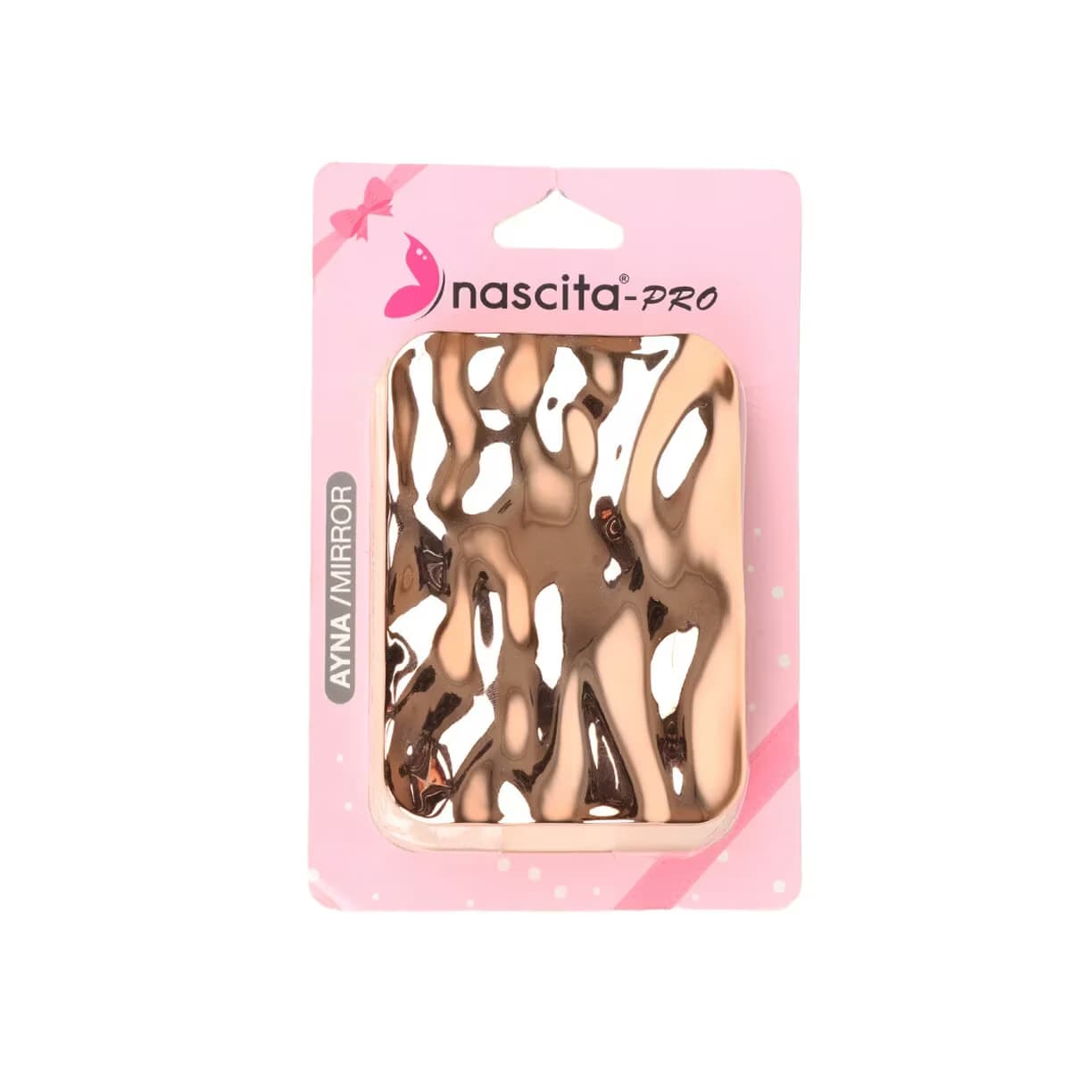 Nascita Parlak Kare Çanta Aynası Metalik Bronz, 1 Adet