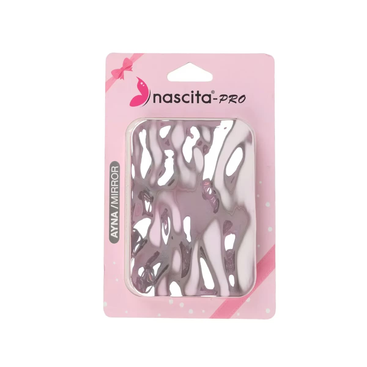 Nascita Parlak Kare Çanta Aynası Metalik Pembe, 1 Adet