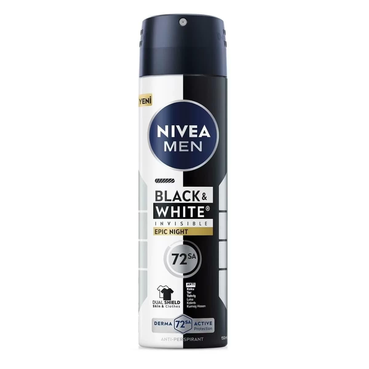 Nivea Deodorant Black and White Epic Night Erkek 150 ml