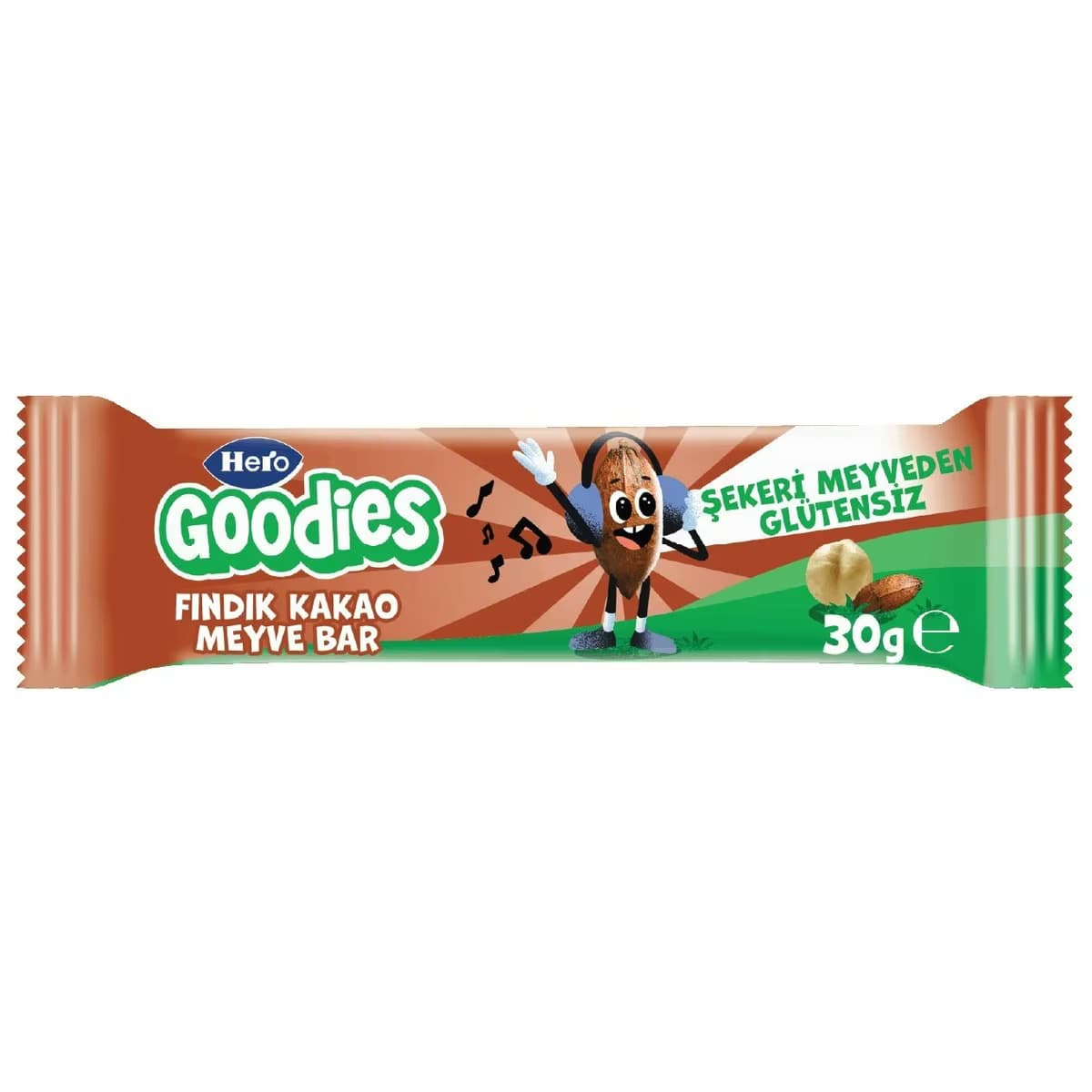 Hero Goodies Meyve Bar Fındık Kakao 30 gr