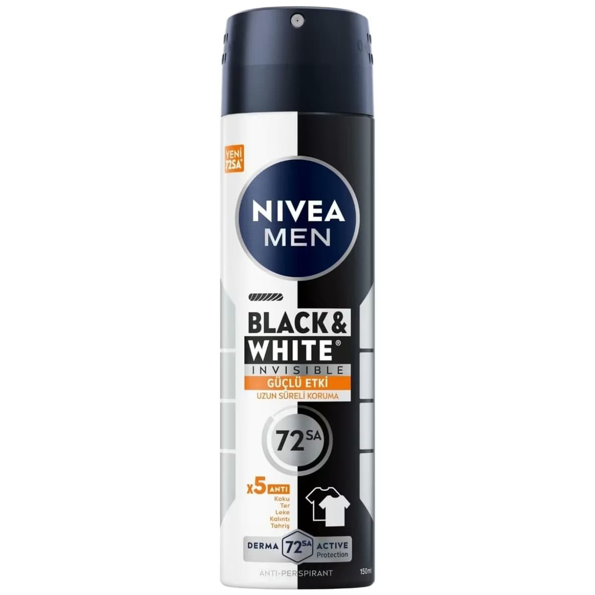 Nivea Men Erkek Sprey Deodorant 72h Anti-perspirant Black&White Invisible Güçlü Etki 50 ml