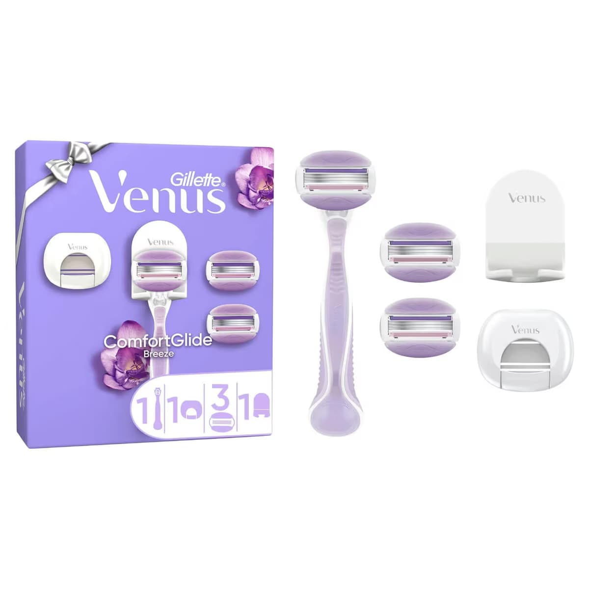 Gillette Venus ComfortGlide Breeze Kadın Tıraş Bıçağı, 3 Yedek Tıraş Bıçakları