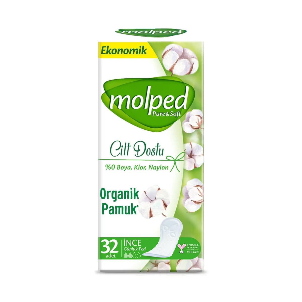 Molped Günlük Ped Pure and Soft Eko 32'li