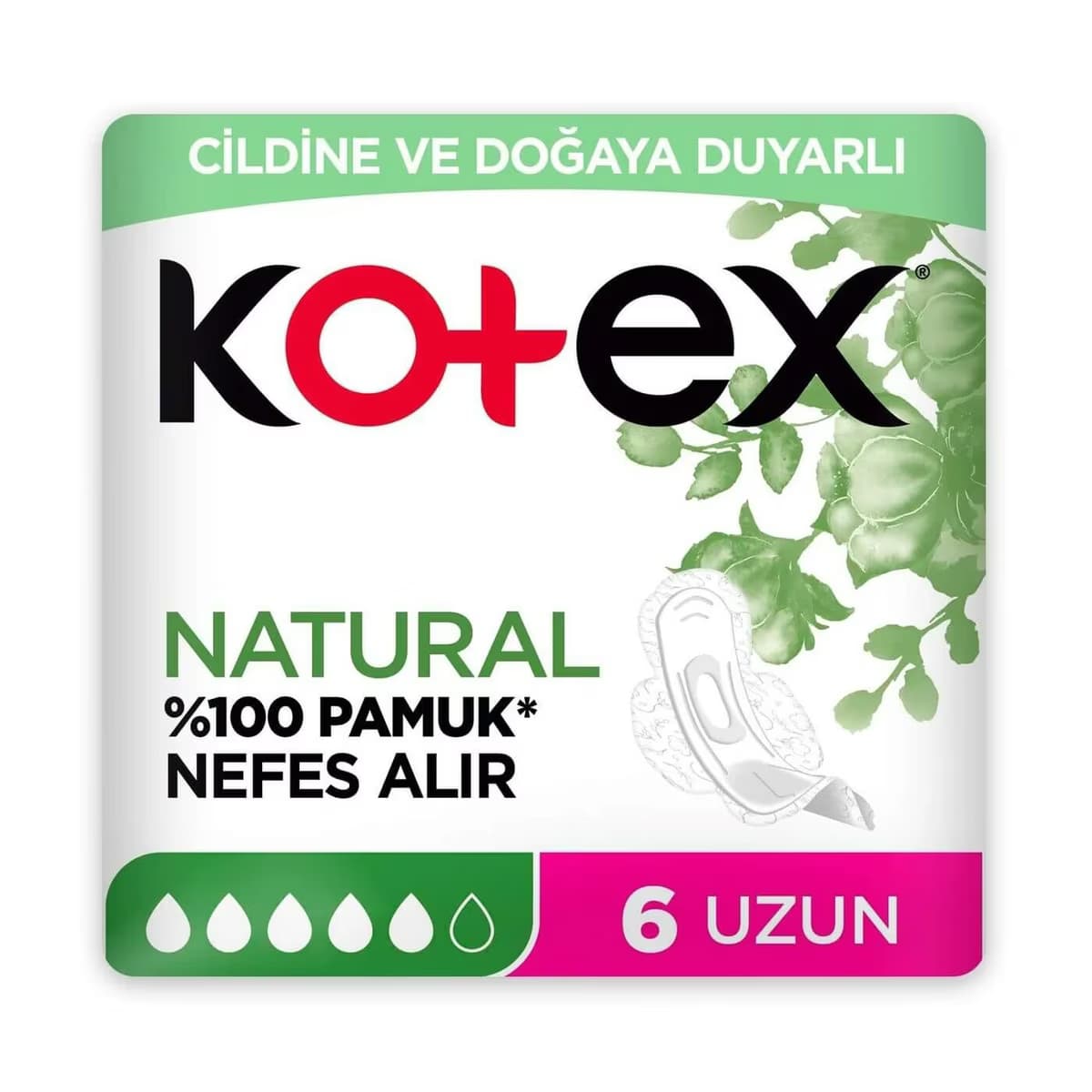 Kotex Natural Hijyenik Ped Ultra Uzun 6'lı