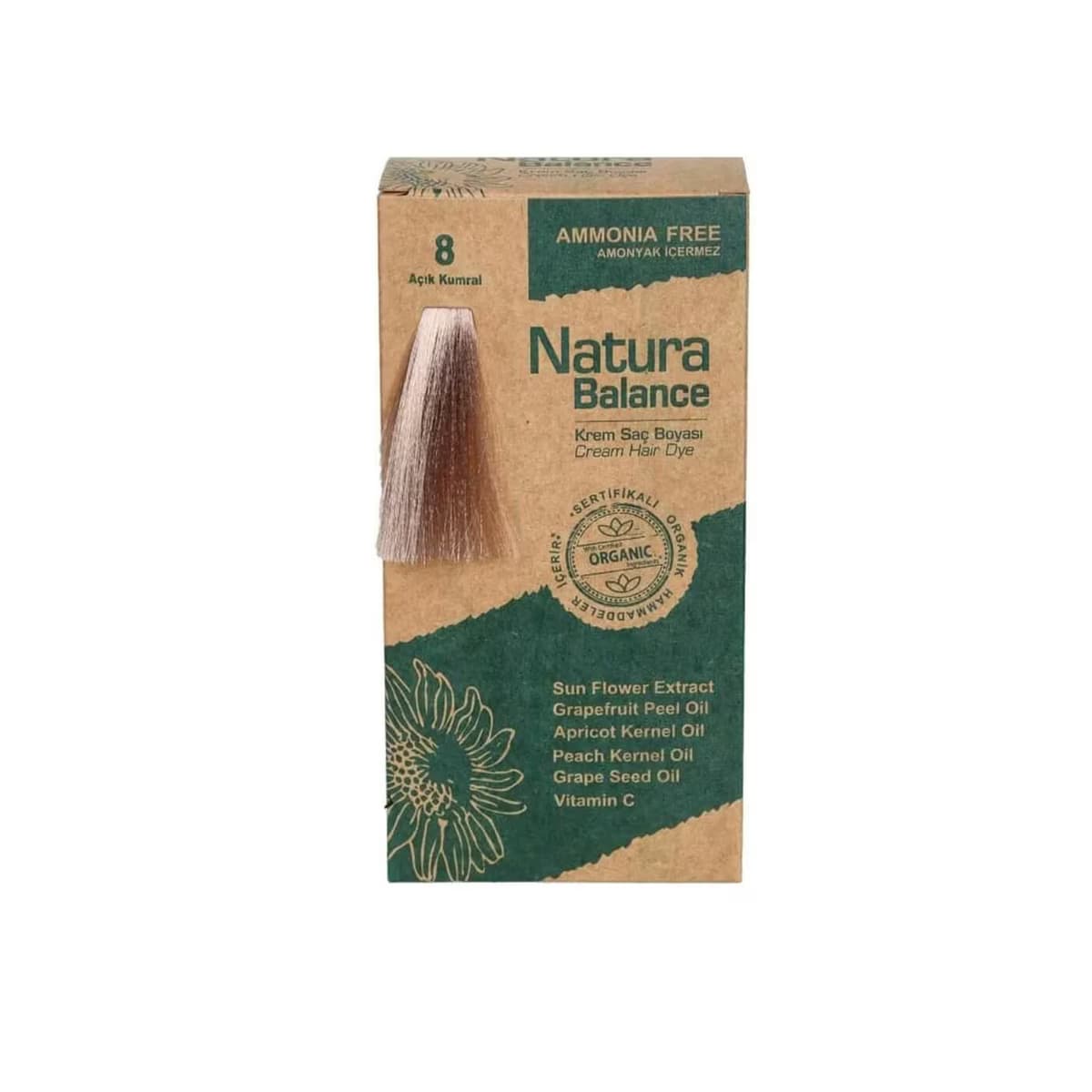 Natura Balance Krem Saç Boyası Açık Kumral 8 1 adet