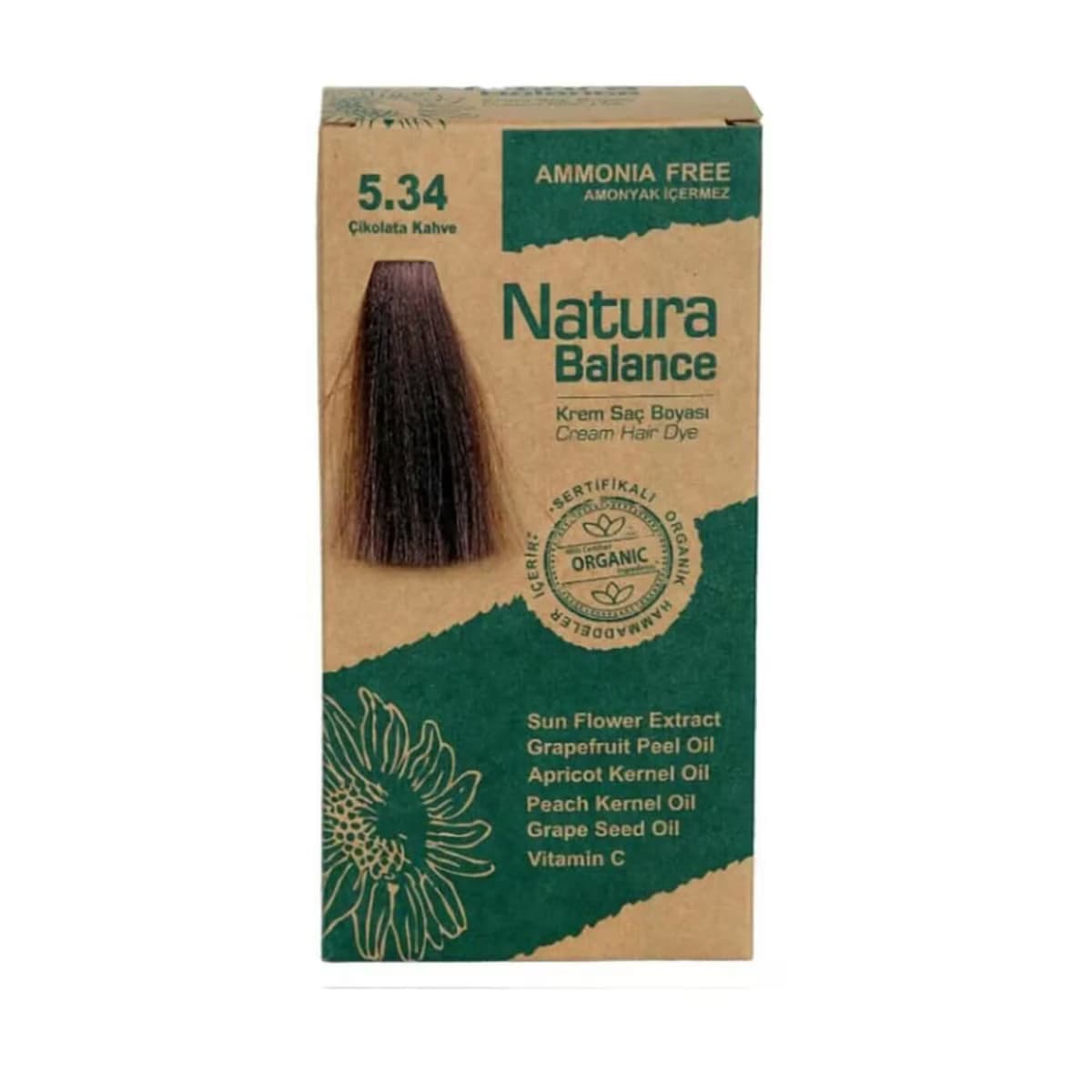 Natura Balance Krem Saç Boyası Çikolata Kahve 5.34 1 adet