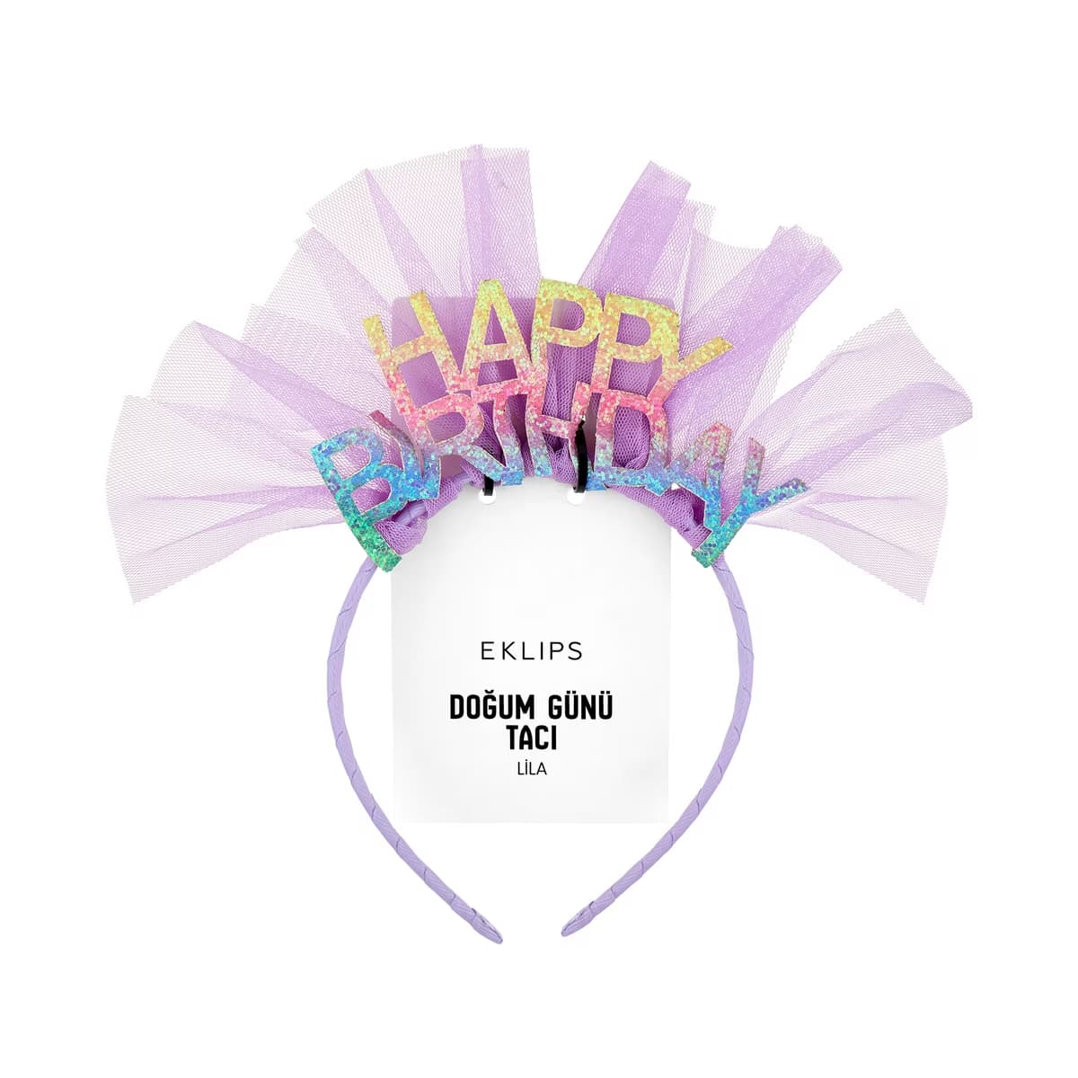 Eklips Doğum Günü Happy Birthday Tacı Lila