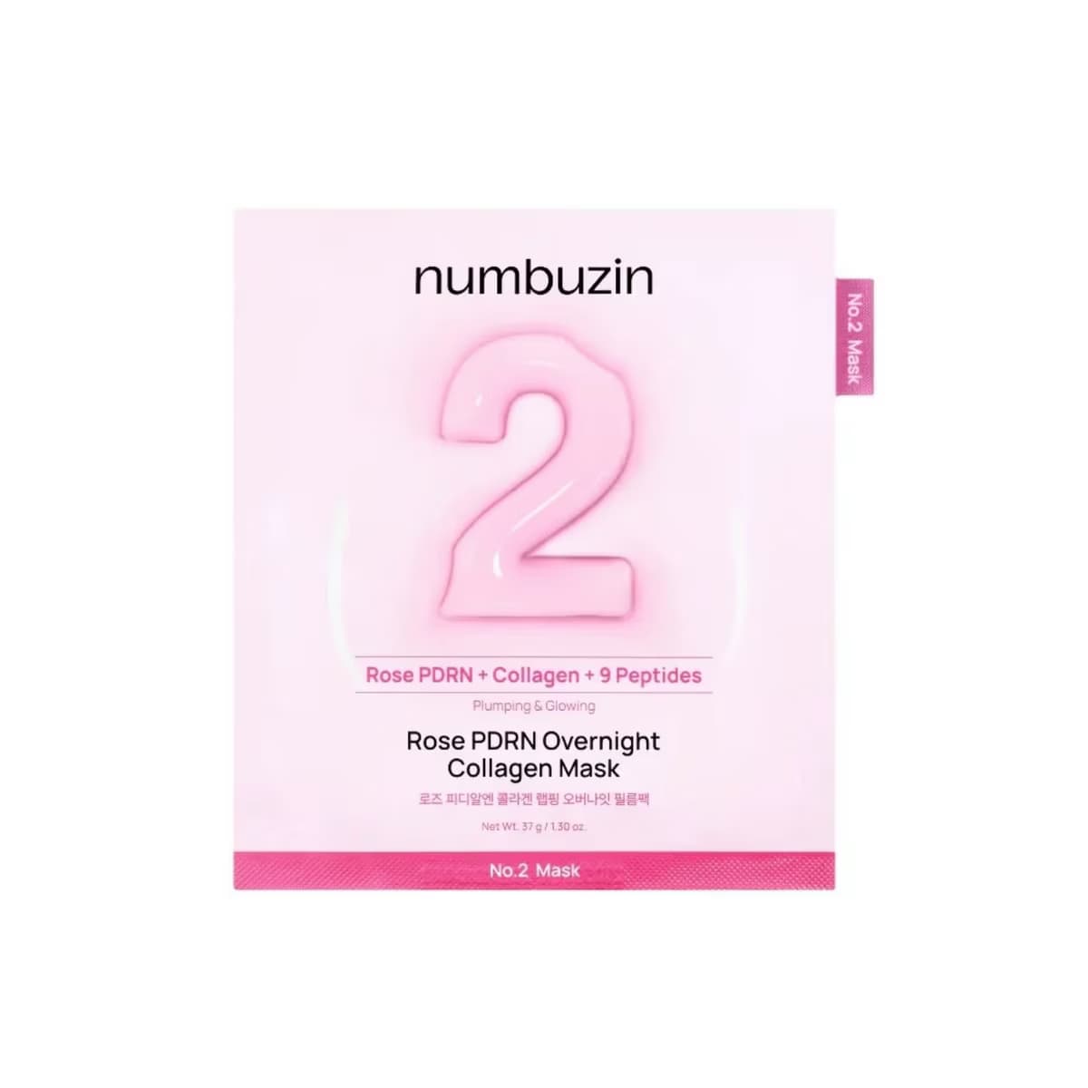 Numbuzin No.2 Rose Pdrn Overnight Collagen Mask, 1 Adet