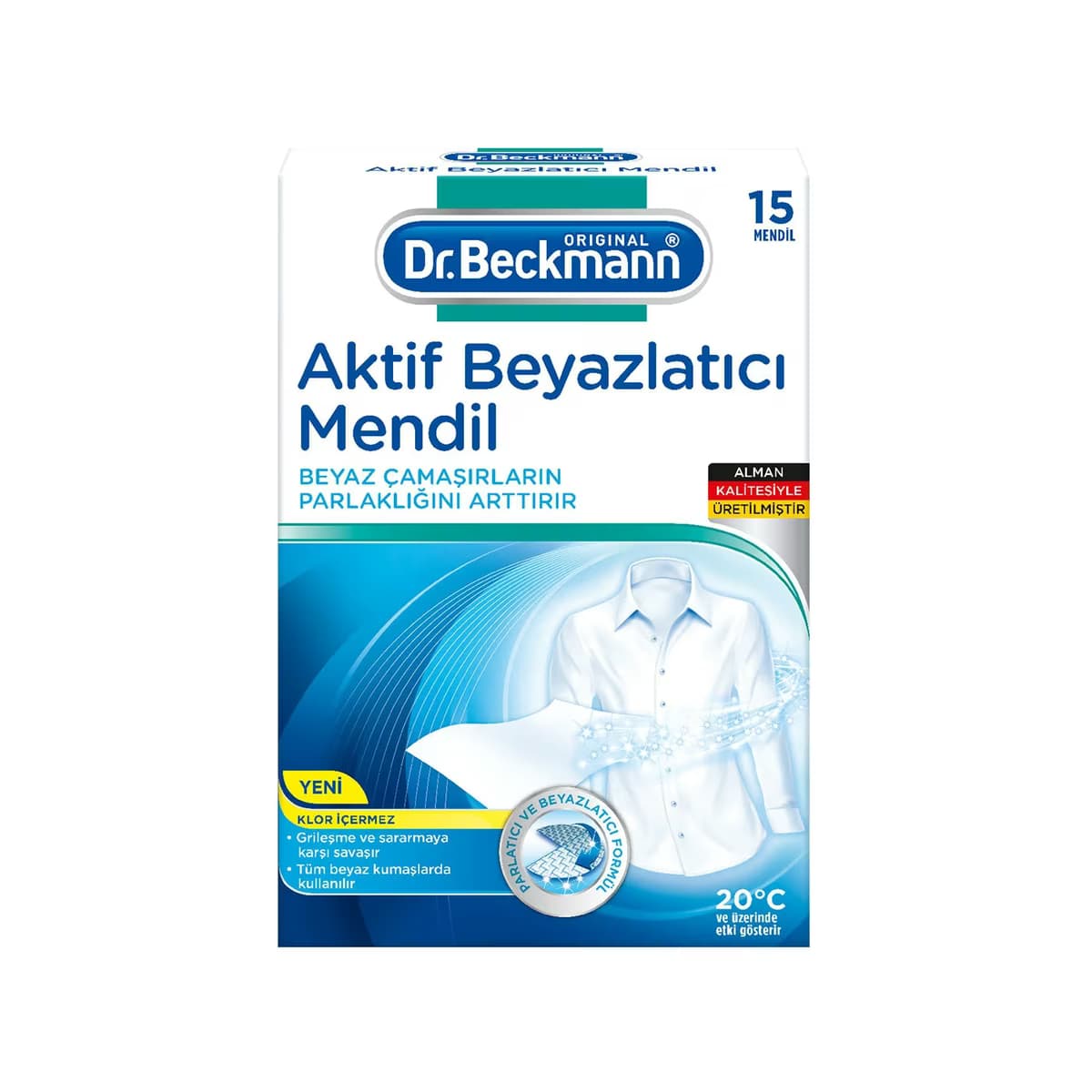 Dr. Beckmann Aktif Beyazlatıcı Mendil 15'li