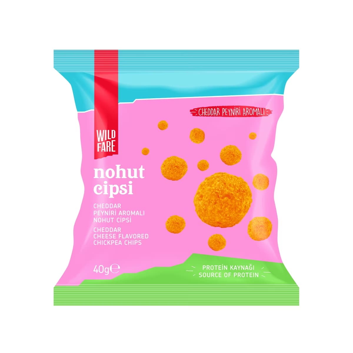 Wildfare Cheddar Peyniri Aromalı Nohut Cipsi 40 gr