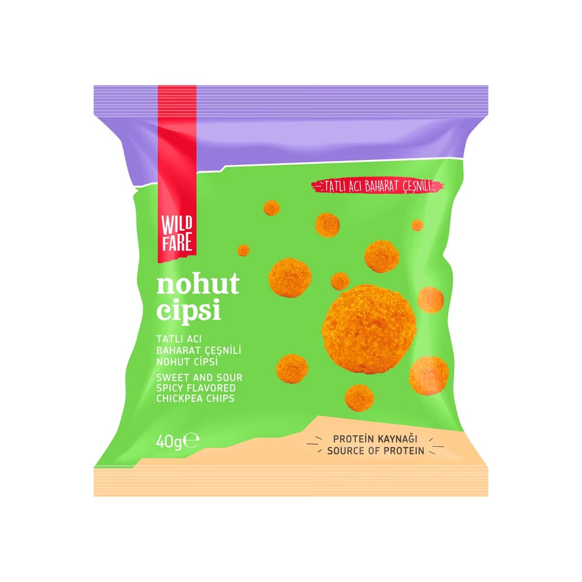 Wildfare Tatlı Acı Baharat Çeşnili Nohut Cipsi 40 gr