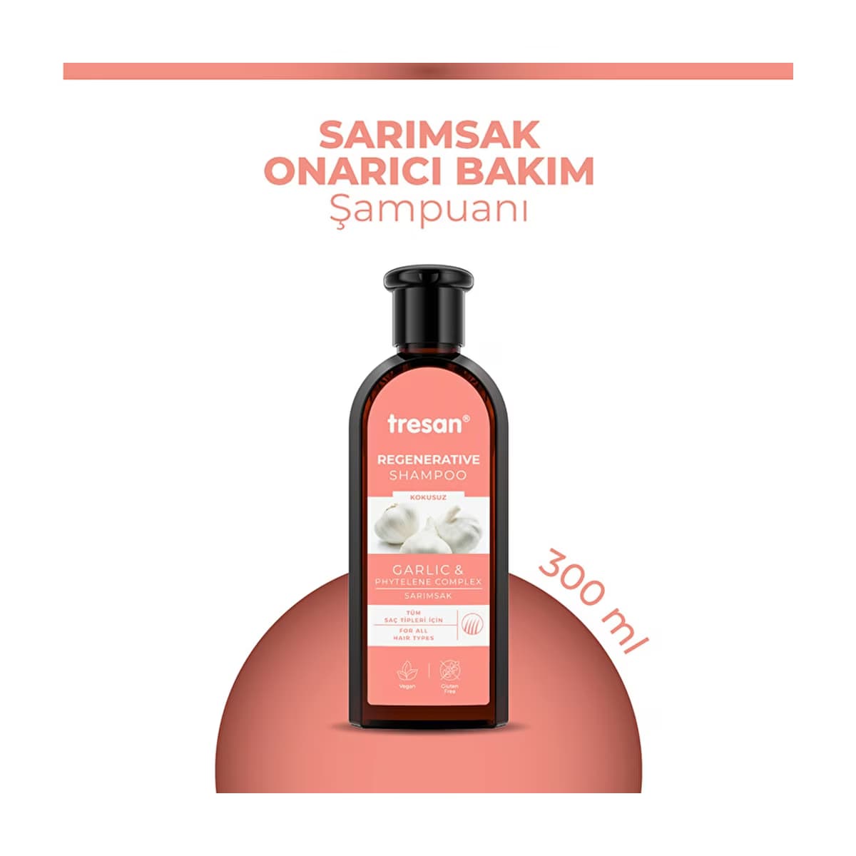 Tresan Sarımsak Özlü Onarıcı Bakım Şampuanı 300 ml - Gratis