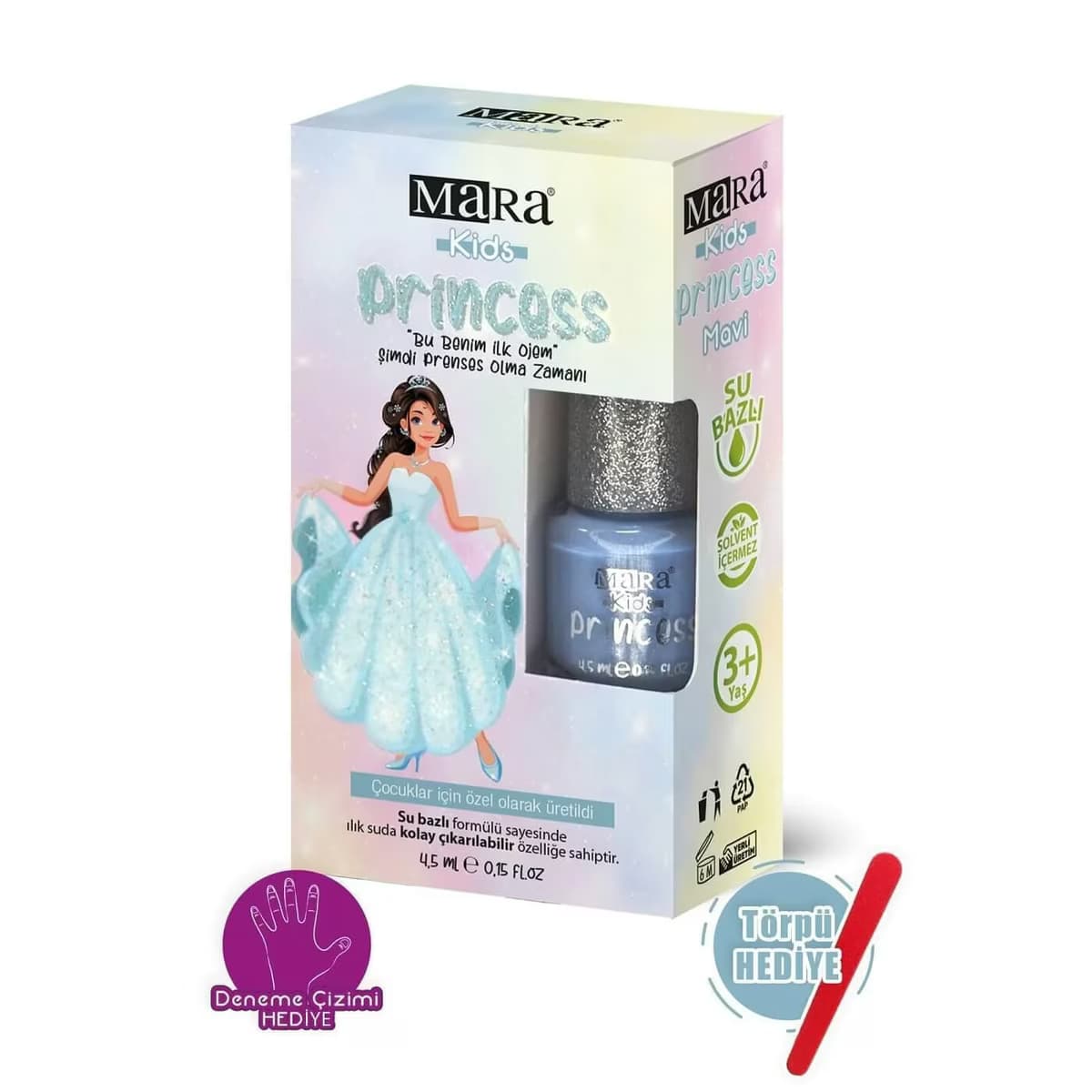 Mara Çocuk Ojesi Kids Princess Mavi 4.5 ml