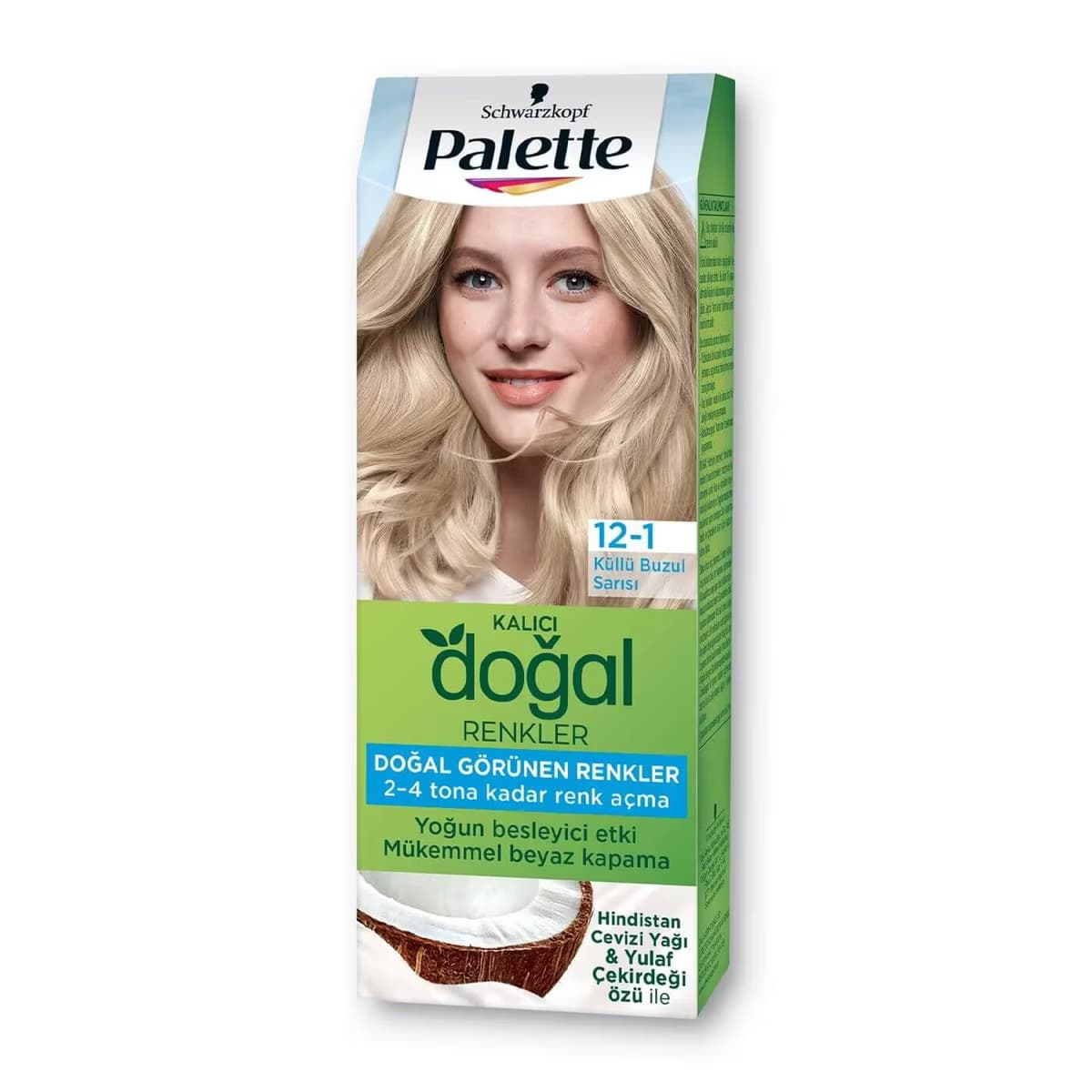 Palette Saç Boyası Natural Colors 12-1 Küllü Buzlu Sarı 30 ml