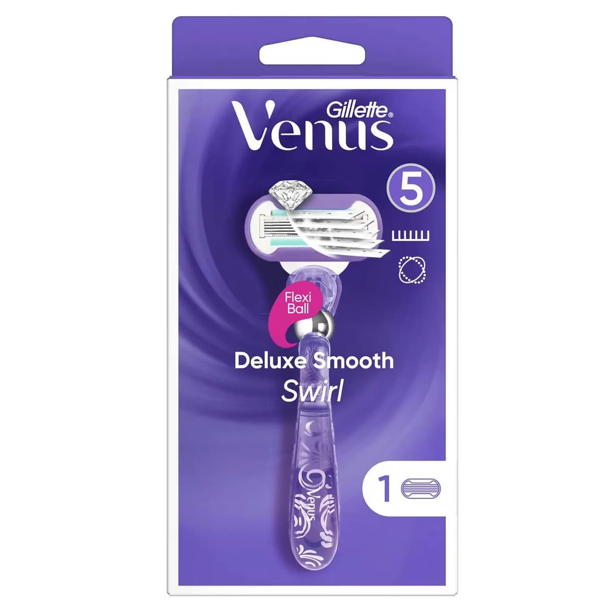 Gillette Venus Swirl Extra Smooth Tıraş Makinesi, 5 Bıçaklı 1 Yedek Başlık