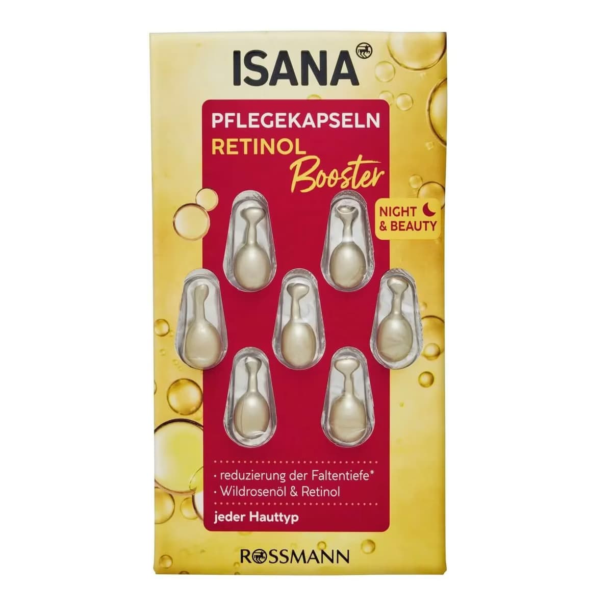 Isana Kapsül Serum Retinol Booster Night & Beauty 7x0,38 ml