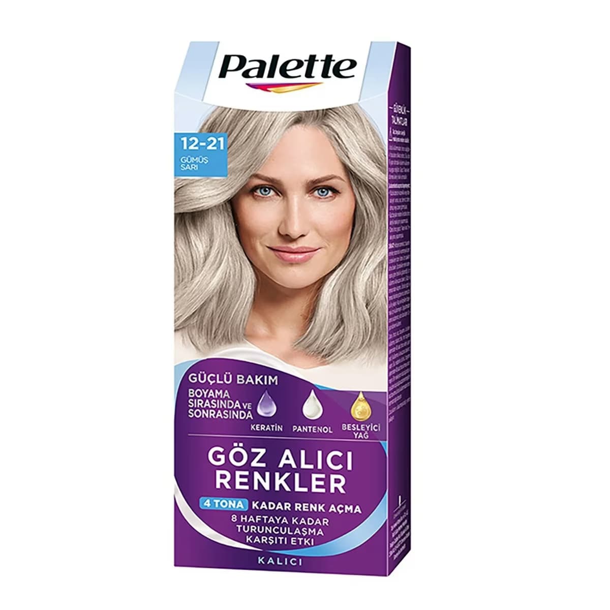 Palette Saç Boyası Göz Alıcı Renkler 12.21 Gümüş Sarı 30 ml