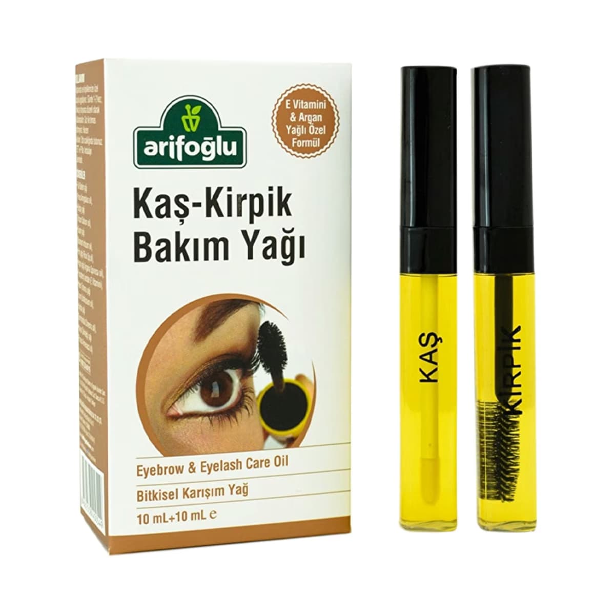 Arifoğlu Kaş Kirpik Bakım Yağı 10 ml + 10 ml - Gratis
