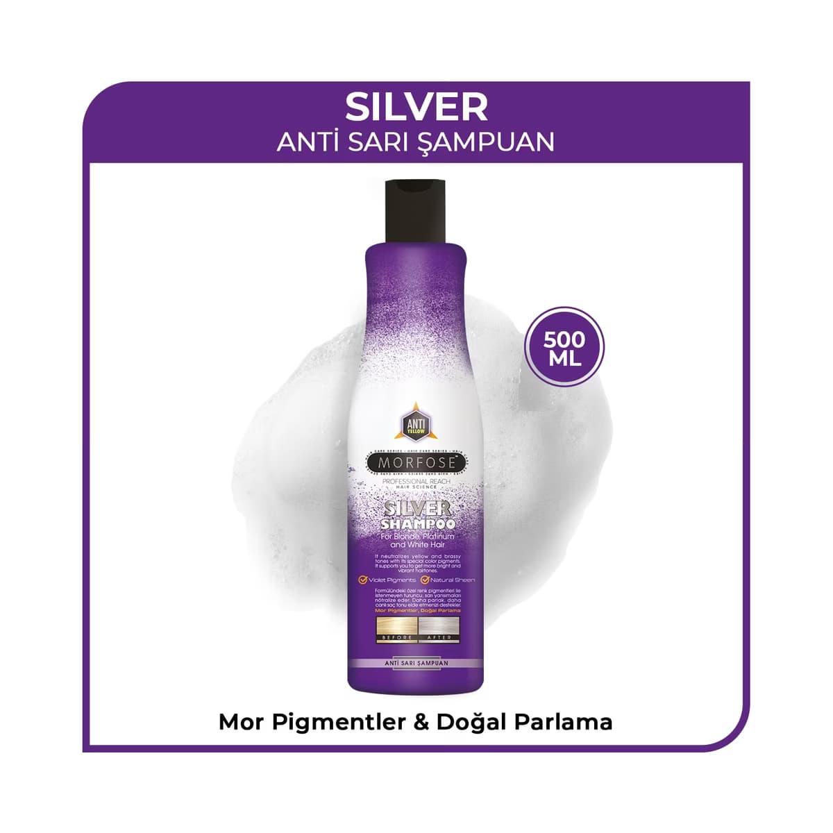 Morfose Silver Şampuan 500 ml - Gratis