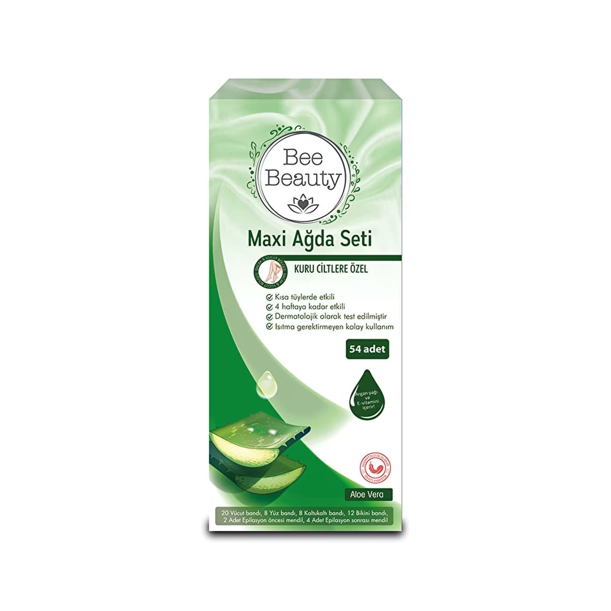 Bee Beauty Maxi Ağda Seti Aloe Vera 54'lü - Gratis