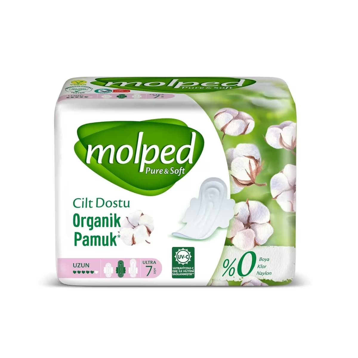 Molped Hijyenik Ped Ultra Pure & Soft Tekli Uzun 7'li