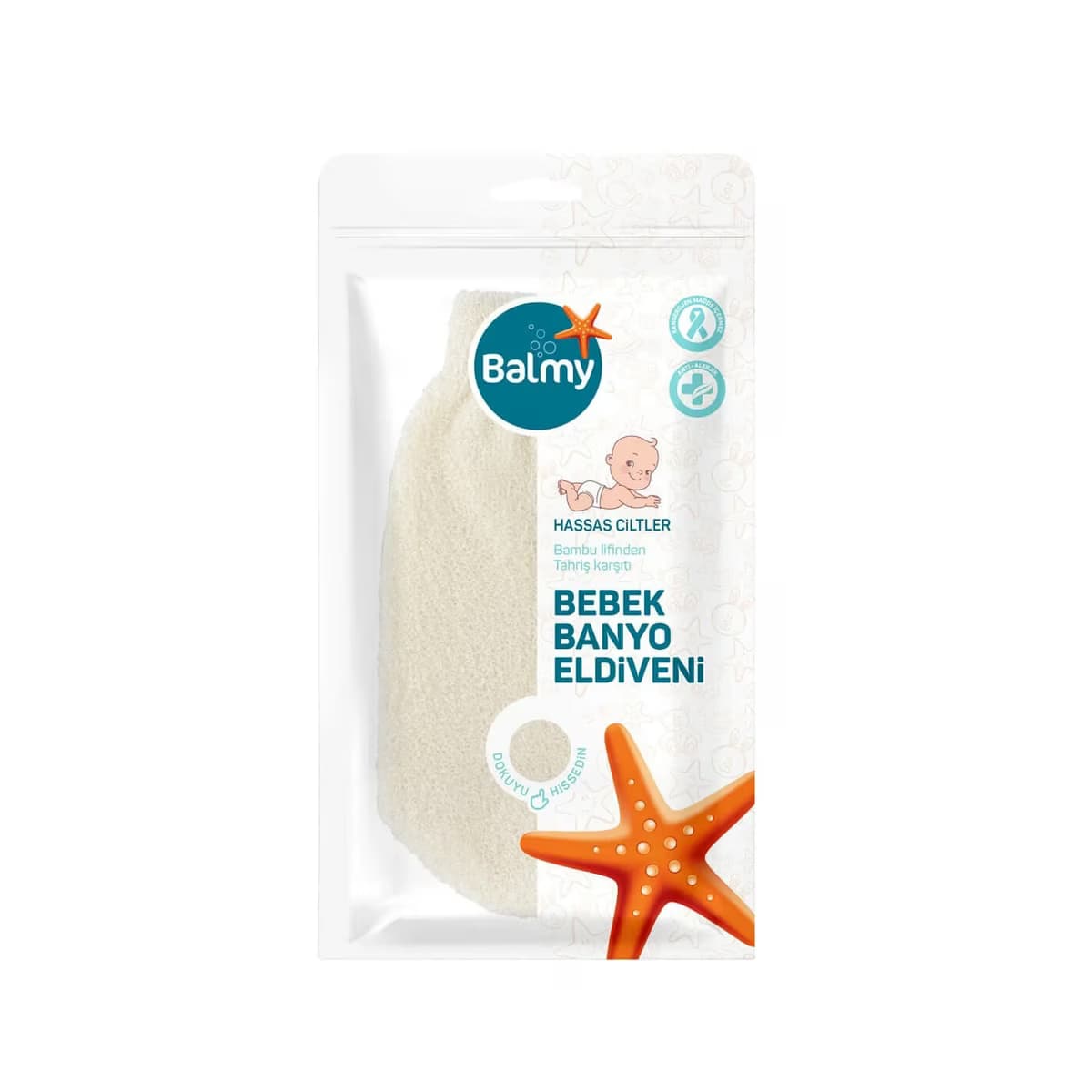 Balmy Bebek Banyo Eldiveni Bambu 1 adet