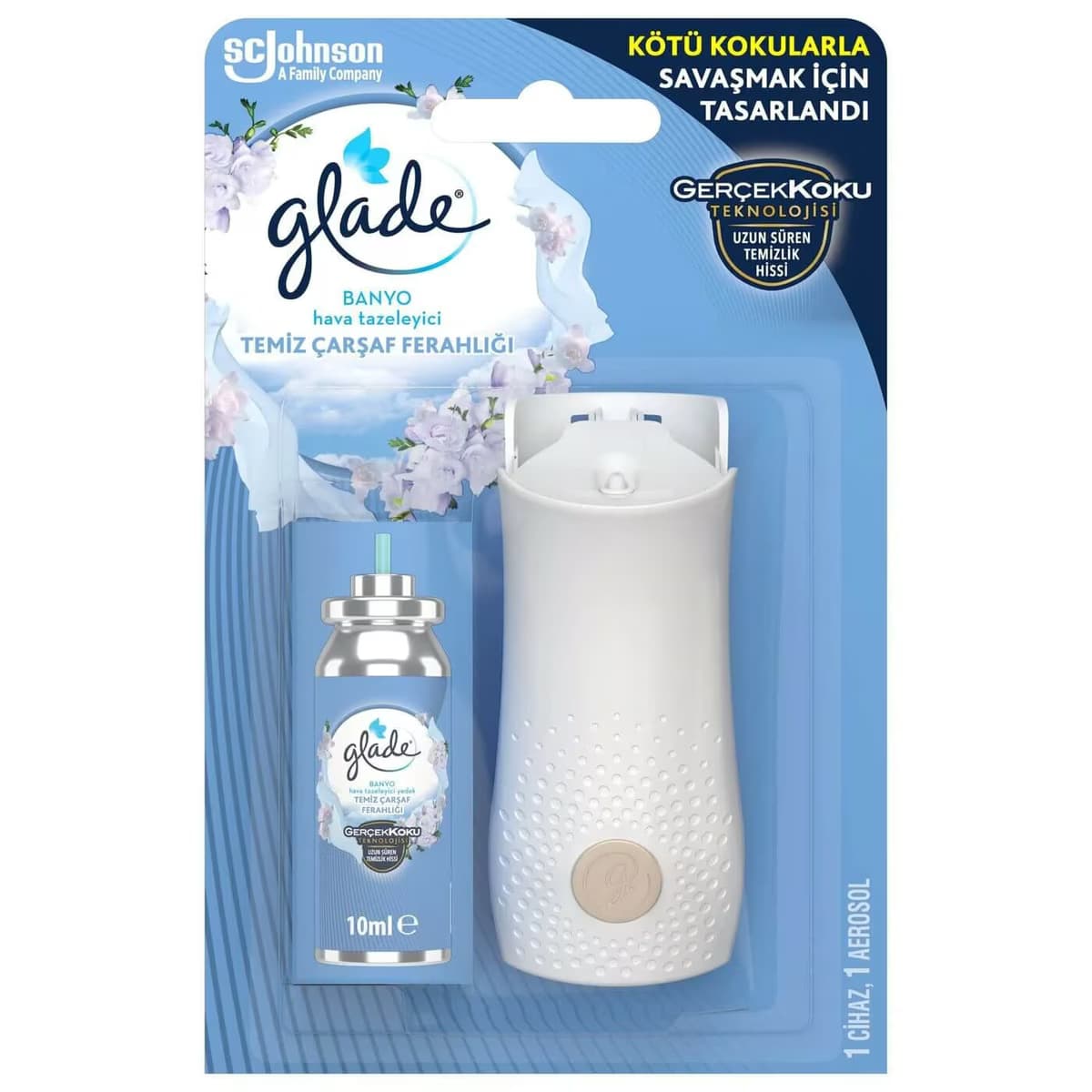 Glade Banyo Hava Temizleyici Temiz Çarşaf Ferahlığı 1 adet