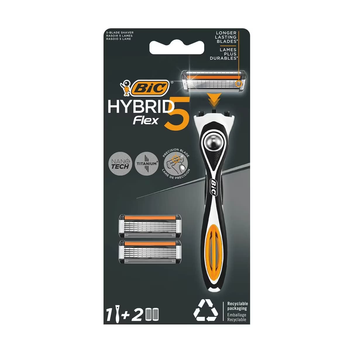 BIC Flex5 Traş Bıçağı Hybrid 5 Bıçaklı 1 Sap 2 Kartuş 1 adet