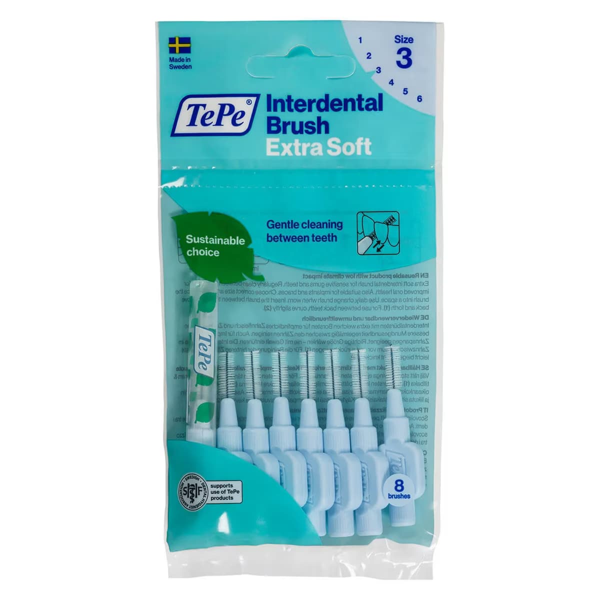 Tepe Arayüz Fırçası X-Soft 0.6 mm Mavi 8'li